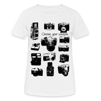 Vintage Cameras Cameras - Vintage Cameras - Women's Breathable T-Shirt - white - Front - AI Model Female 172 dark (172cm)