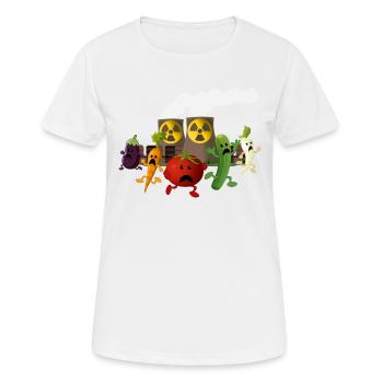 Nuclear Veggies - Women's Breathable T-Shirt - white - Front - AI Model Female 172 dark (172cm)