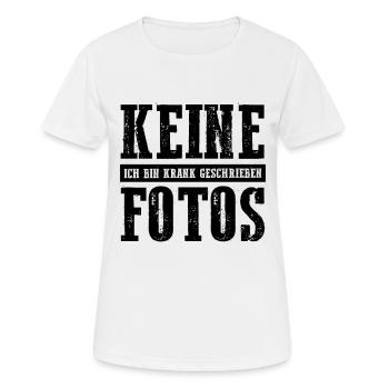 Mallorca Urlaub Festival Fotos Krank schreiben - Frauen T-Shirt atmungsaktiv - Weiß - Vorne - AI Model Female 172 dark (172cm)