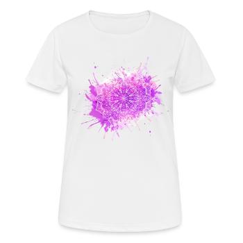 Mandala - Lila - T-shirt respirant Femme - blanc - Devant - AI Model Female 172 dark (172cm)