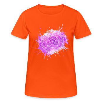 Mandala - Lila - T-shirt respirant Femme - orange néon - Devant - AI Model Female 172 dark (172cm)