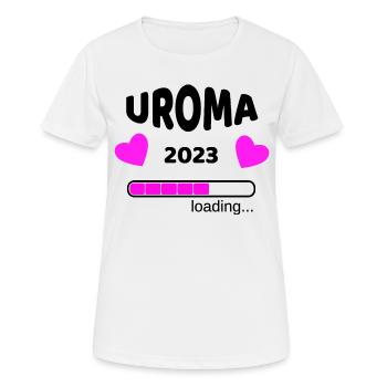 Uroma 2023 Schwangerschaf Urgroßmutter Idee - Frauen T-Shirt atmungsaktiv - Weiß - Vorne - AI Model Female 172 dark (172cm)