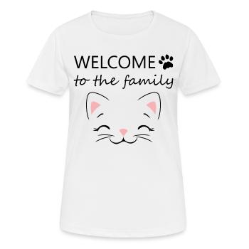 Bienvenue dans la famille - T-shirt respirant Femme - blanc - Devant - AI Model Female 172 dark (172cm)