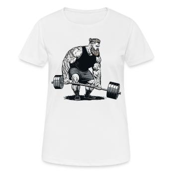 Wikinger Fitness Motiv Nordmann Krieger Wikinger - Frauen T-Shirt atmungsaktiv - Weiß - Vorne - AI Model Female 172 dark (172cm)