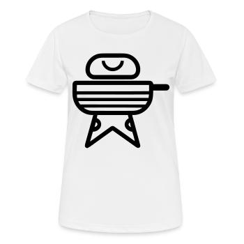 Barbecue - T-shirt respirant Femme - blanc - Devant - AI Model Female 172 dark (172cm)