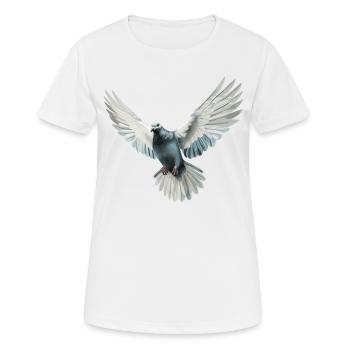 Friedenstaube - Frauen T-Shirt atmungsaktiv - Weiß - Vorne - AI Model Female 172 dark (172cm)