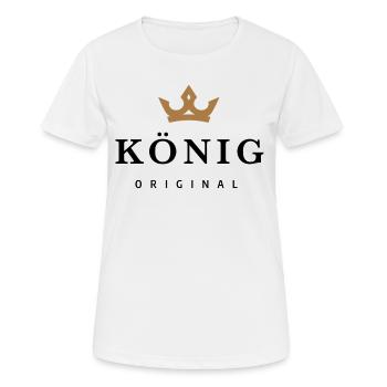 König - Frauen T-Shirt atmungsaktiv - Weiß - Vorne - AI Model Female 172 dark (172cm)