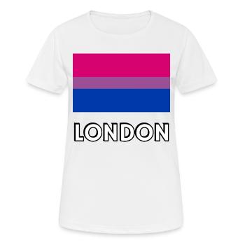 Drapeau de la Bi Pride de Londres - T-shirt respirant Femme - blanc - Devant - AI Model Female 172 dark (172cm)