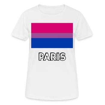 Drapeau Bi Pride Paris - T-shirt respirant Femme - blanc - Devant - AI Model Female 172 dark (172cm)