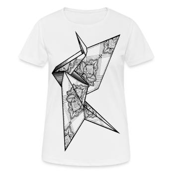 Wahnsinniger Kranich - Frauen T-Shirt atmungsaktiv - Weiß - Vorne - AI Model Female 172 dark (172cm)