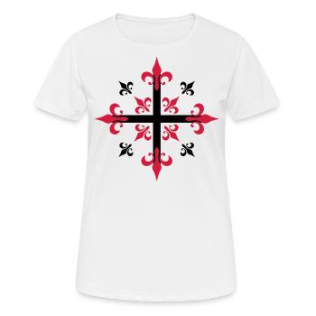 02 Cross of the Knight / Musketeers 2c / Knight - Women's Breathable T-Shirt - white - Front - AI Model Female 172 dark (172cm)