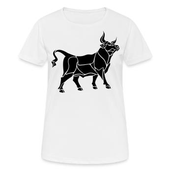 Taureau zodiaque - T-shirt respirant Femme - blanc - Devant - AI Model Female 172 dark (172cm)