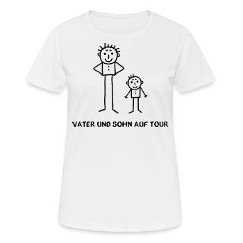 Homme-bâton Père et fils en tournée - T-shirt respirant Femme - blanc - Devant - AI Model Female 172 dark (172cm)