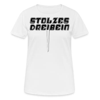 stolzes dreibein lustig macho anstößig geschenk - Frauen T-Shirt atmungsaktiv - Weiß - Vorne - AI Model Female 172 dark (172cm)