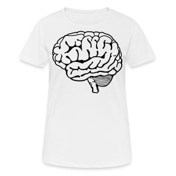 Cerveau - T-shirt respirant Femme - blanc - Devant - AI Model Female 172 dark (172cm)