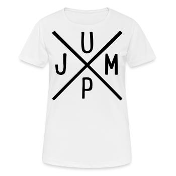 jump - Frauen T-Shirt atmungsaktiv - Weiß - Vorne - AI Model Female 172 dark (172cm)