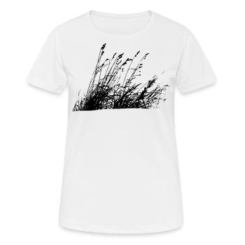 Graminées sauvages - Natural Bio Vegan - T-shirt respirant Femme - blanc - Devant - AI Model Female 172 dark (172cm)