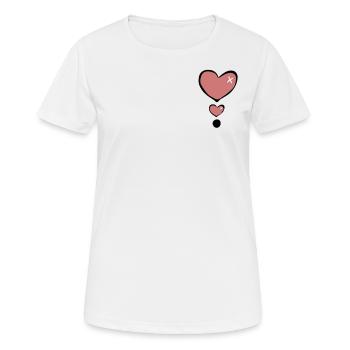 Cœur coeur - T-shirt respirant Femme - blanc - Devant - AI Model Female 172 dark (172cm)