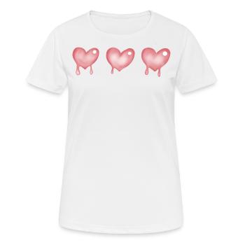 Cœur Coeur - T-shirt respirant Femme - blanc - Devant - AI Model Female 172 dark (172cm)