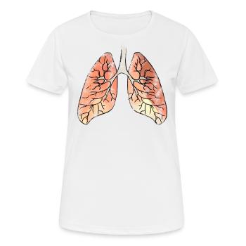 Lunge Bronchien - Frauen T-Shirt atmungsaktiv - Weiß - Vorne - AI Model Female 172 dark (172cm)