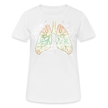 Organ Lunge - Frauen T-Shirt atmungsaktiv - Weiß - Vorne - AI Model Female 172 dark (172cm)