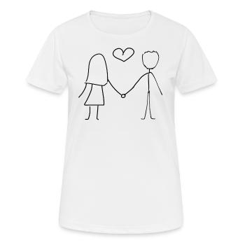 Liebespaar Liebe - Frauen T-Shirt atmungsaktiv - Weiß - Vorne - AI Model Female 172 dark (172cm)