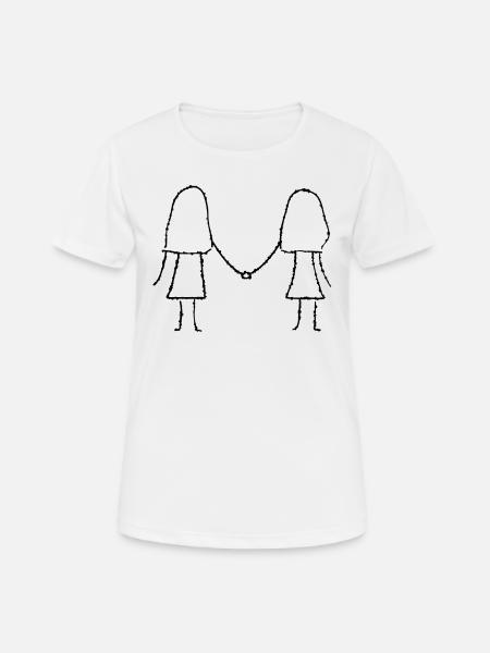 Beste Freunde - Frauen T-Shirt atmungsaktiv - Weiß