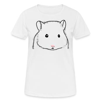 Hamster cute animals - Women's Breathable T-Shirt - white - Front - AI Model Female 172 dark (172cm)