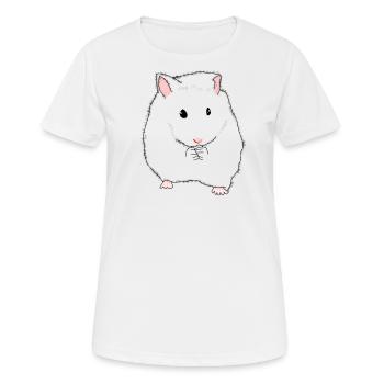 Hamsters eat animals - Women's Breathable T-Shirt - white - Front - AI Model Female 172 dark (172cm)
