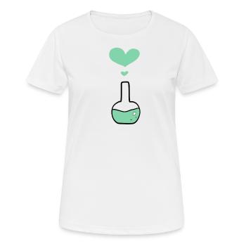Kolben Chemie Chemiker - Frauen T-Shirt atmungsaktiv - Weiß - Vorne - AI Model Female 172 dark (172cm)