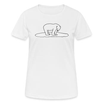 Climate protection polar bear - Women's Breathable T-Shirt - white - Front - AI Model Female 172 dark (172cm)