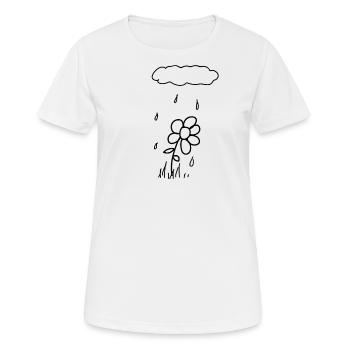 Flower Rain - Women's Breathable T-Shirt - white - Front - AI Model Female 172 dark (172cm)