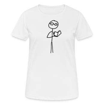Lire le livre - T-shirt respirant Femme - blanc - Devant - AI Model Female 172 dark (172cm)