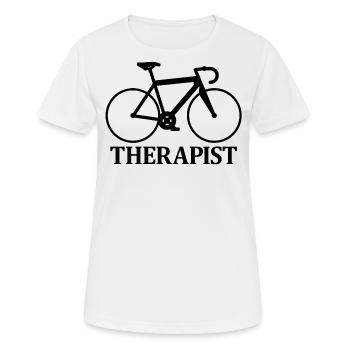 Vélo de course Triathlon vélo cadeau cycliste rétro - T-shirt respirant Femme - blanc - Devant - AI Model Female 172 dark (172cm)