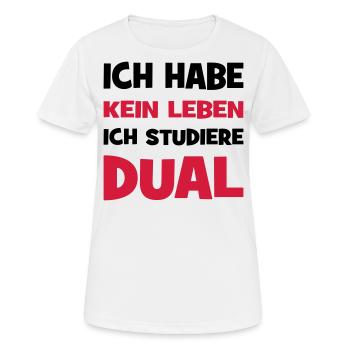 Duales Studium - Frauen T-Shirt atmungsaktiv - Weiß - Vorne - AI Model Female 172 dark (172cm)
