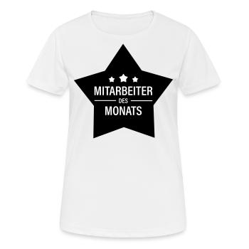 Mitarbeiter des Monats - Frauen T-Shirt atmungsaktiv - Weiß - Vorne - AI Model Female 172 dark (172cm)