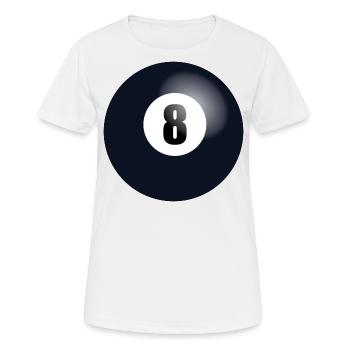 Billiard ball - Women's Breathable T-Shirt - white - Front - AI Model Female 172 dark (172cm)