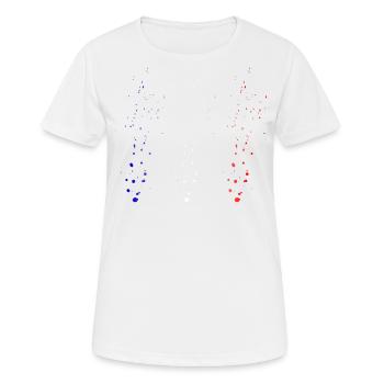 Bleu Blanc Rouge - T-shirt respirant Femme - blanc - Devant - AI Model Female 172 dark (172cm)