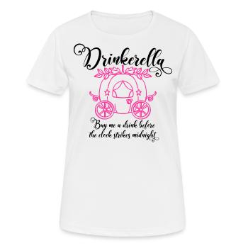 Drinkerella | Party Sprüche Junggesellin feiern - Frauen T-Shirt atmungsaktiv - Weiß - Vorne - AI Model Female 172 dark (172cm)