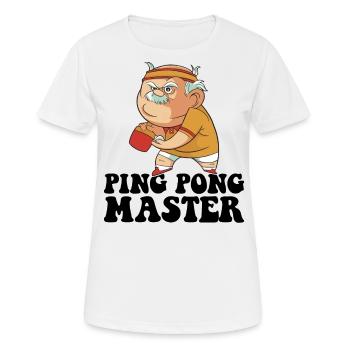Ping Pong Master Outfit Grandpa Table Tennis Player - Women's Breathable T-Shirt - white - Front - AI Model Female 172 dark (172cm)