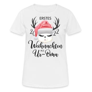 Akpaka Ur Oma Erstes Weihnachten - Frauen T-Shirt atmungsaktiv - Weiß - Vorne - AI Model Female 172 dark (172cm)