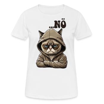 Nö! Neinsager - Mitarbeiter Arbeitskollegen - Frauen T-Shirt atmungsaktiv - Weiß - Vorne - AI Model Female 172 dark (172cm)