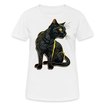 Black Cat Bombay Cat Outfit for - Women's Breathable T-Shirt - white - Front - AI Model Female 172 dark (172cm)