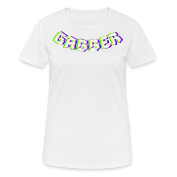 Gabber Hardcore Techno - Women's Breathable T-Shirt - white - Front - AI Model Female 172 dark (172cm)