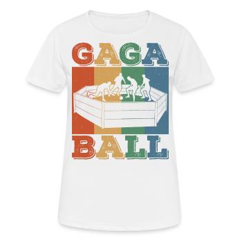 Gaga Ball Dodgeball Joueur de Gagaball Gaga Ball - T-shirt respirant Femme - blanc - Devant - AI Model Female 172 dark (172cm)