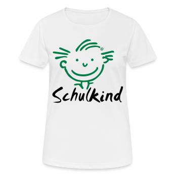 Junge Schulkind - Frauen T-Shirt atmungsaktiv - Weiß - Vorne - AI Model Female 172 dark (172cm)