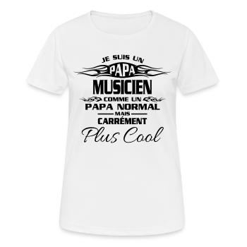 Musicien - T-shirt respirant Femme - blanc - Devant - AI Model Female 172 dark (172cm)