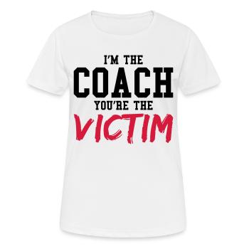 coach victim - T-shirt respirant Femme - blanc - Devant - AI Model Female 172 dark (172cm)
