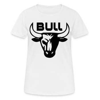 bull_3 - T-shirt respirant Femme - blanc - Devant - AI Model Female 172 dark (172cm)