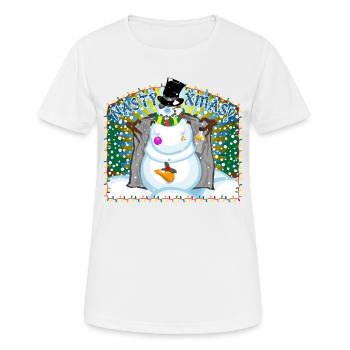 Nasty XMas - Frauen T-Shirt atmungsaktiv - Weiß - Vorne - AI Model Female 172 dark (172cm)